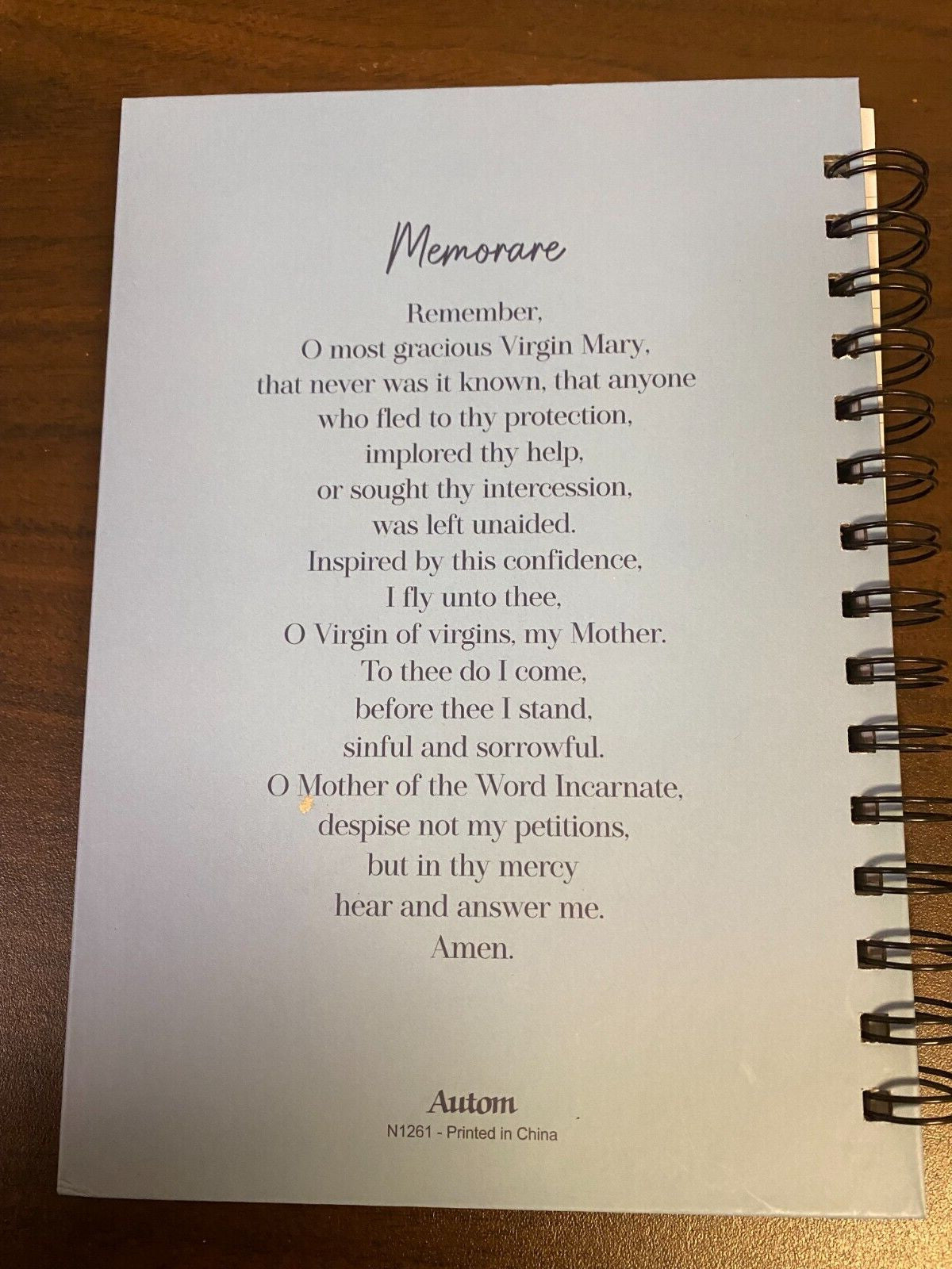 Hardcover journal featuring Our Lady of Grace design by Bob and Penny Lord, ideal for religious notes and spiritual reflections.