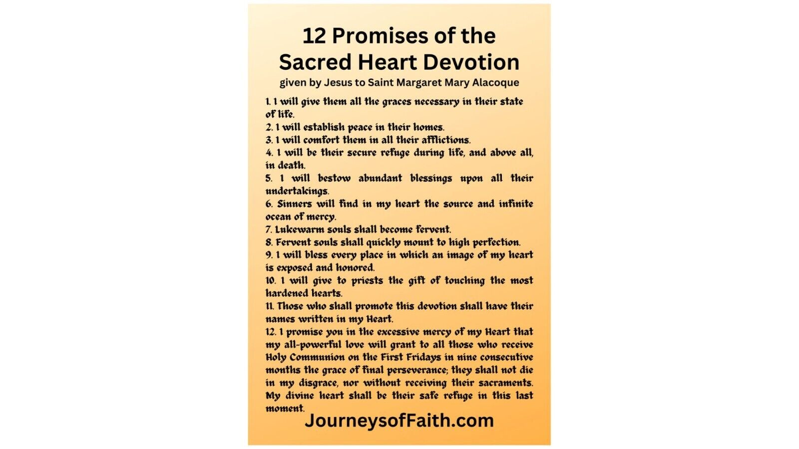 12 Promises of the Sacred Heart of Jesus - 10 Pack - Bob and Penny Lord