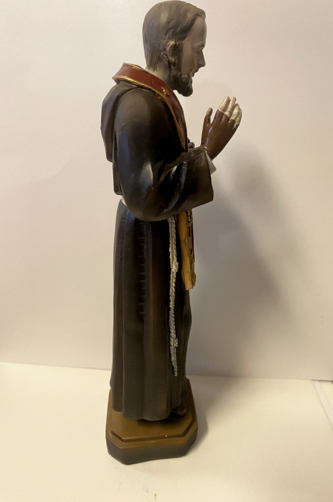 Father Pio 8-inch religious statue by Bob and Penny Lord, detailed Christian collectible figure for spirituality and devotion.