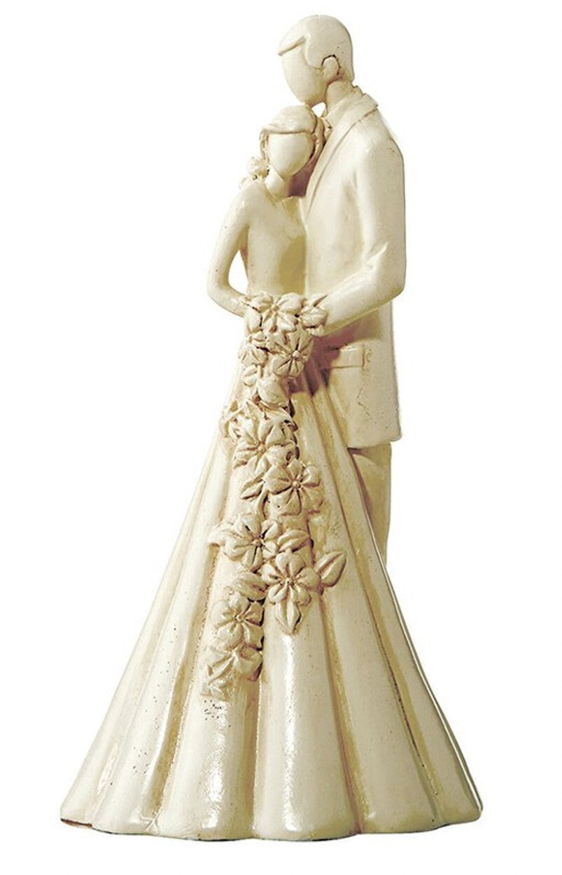 Wedding figurine and cake topper set by Avalon Gallery, featuring two elegant ceramic figures for wedding cake decoration.