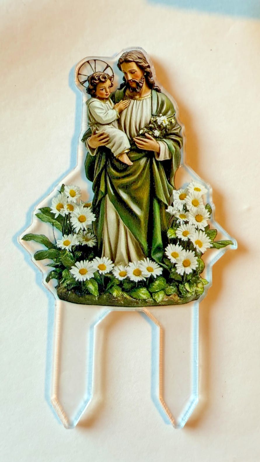 St Joseph with Child Acrylic Garden Stake, New #ALM-027-R2 Journeys of Faith Collectibles:Religion & Spirituality:Christianity:Posters, Prints & Pictures