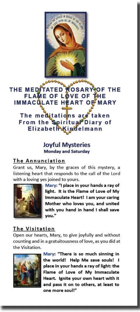 The Meditated Rosary of the Flame of Love of the Immaculate Heart of Mary,New - Journeys of Faith