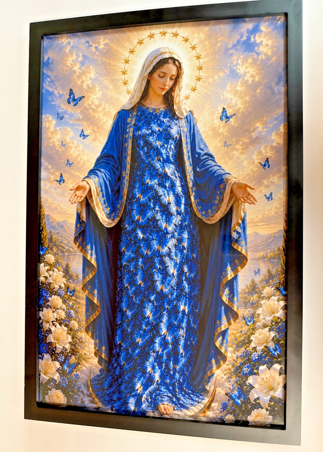 Madonna of the Butterflies Framed Print, 18" x 12", New #Gftshp-198