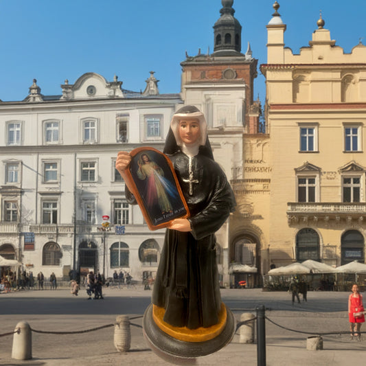 Saint Sister Faustina 7.5" Statue, New from Colombia #L001 - Journeys of Faith