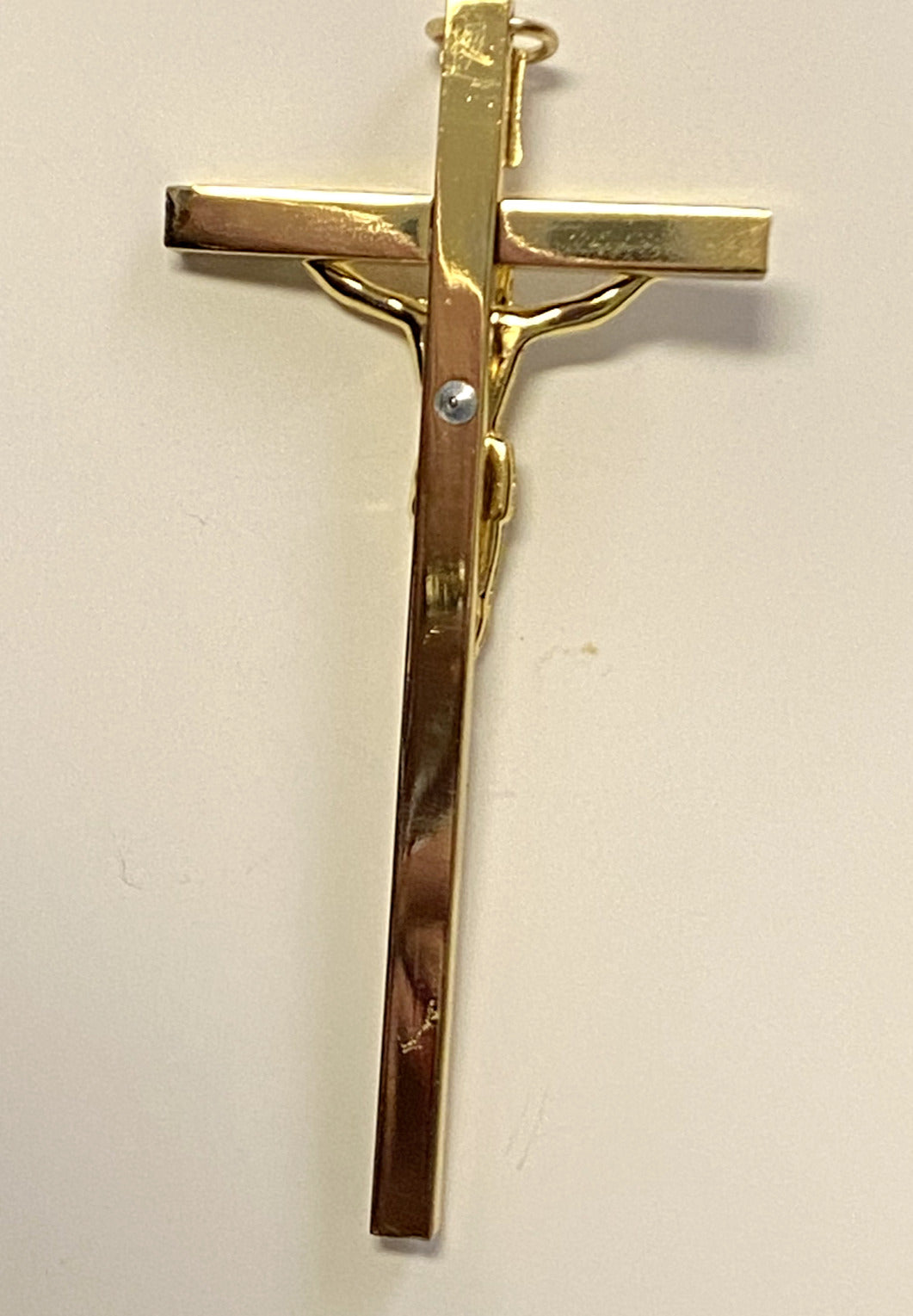 Gold 4" Hammered Wall Cross,  New #MD-052