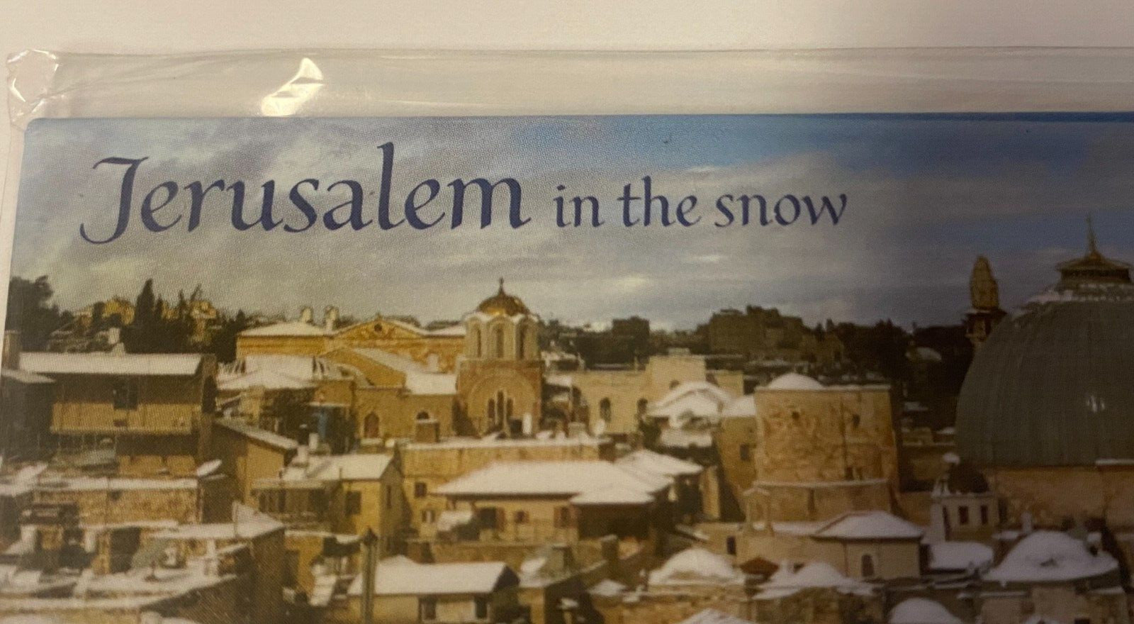 Jerusalem in Snow Magnet, New from Jerusalem - Journeys of Faith