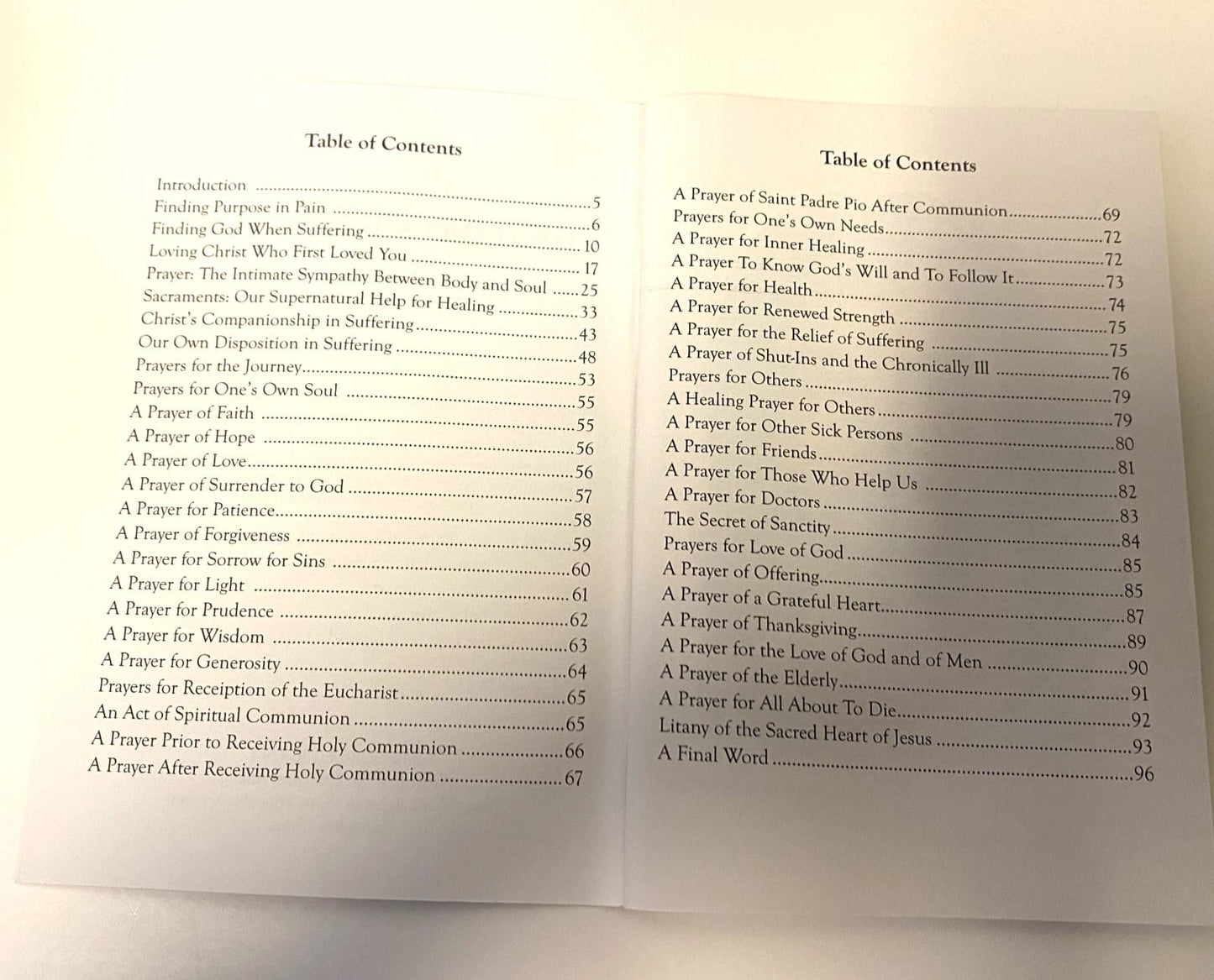 Healing Meditations Prayer Booklet by Bob and Penny Lord Journeys of Faith, featuring Christian holy cards for spiritual healing.