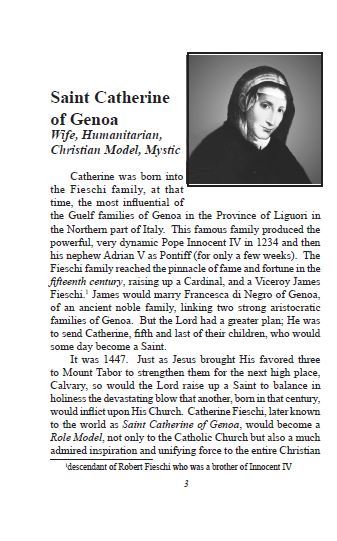 Saint Catherine of Genoa Pamphlet/Minibook, by Bob and Penny Lord, New - Journeys of Faith