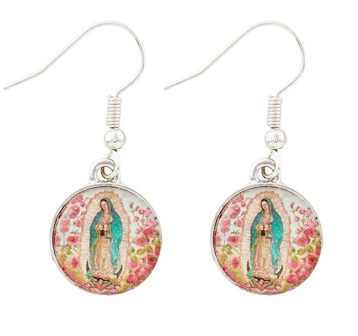 Our Lady of Guadalupe Dangle Earrings, New #AB-075 - Bob and Penny Lord