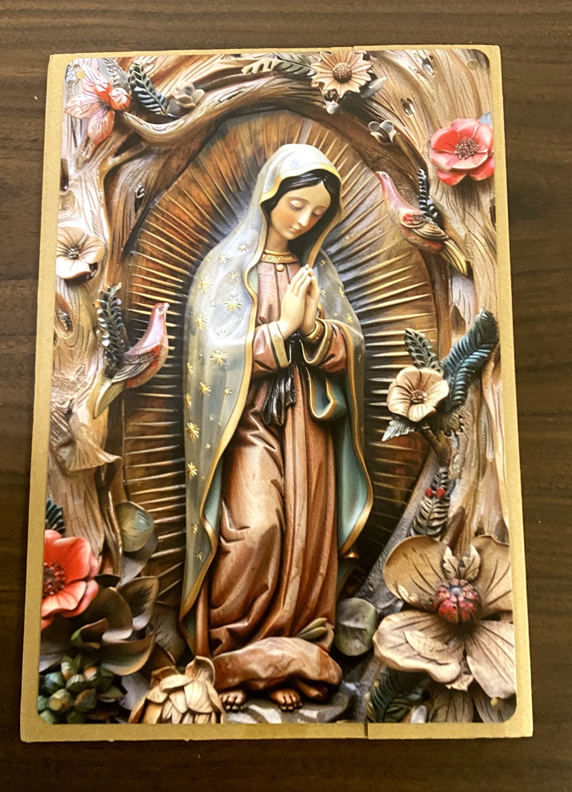 Our Lady of Guadalupe 2D Image set on Aluminum, New  #ALM-07