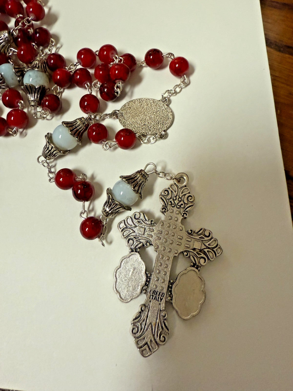 Saint Sister Faustina + Divine Mercy Dual Medal Crucifix Rosary, New #Gftshp-113 - Journeys of Faith