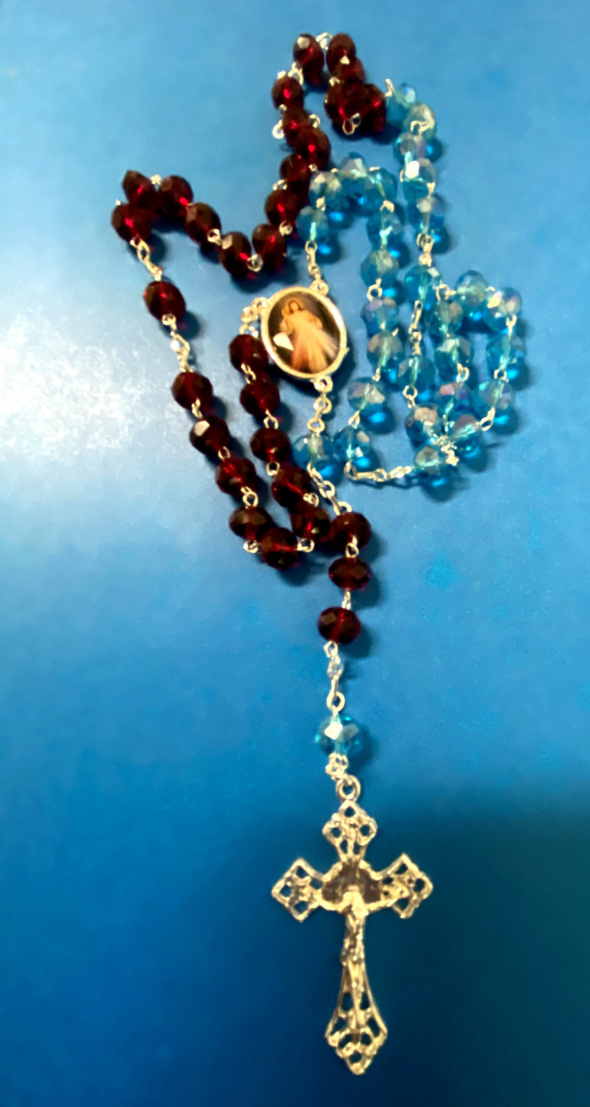 Divine Mercy Handmade Rosary,New from Colombia #L057