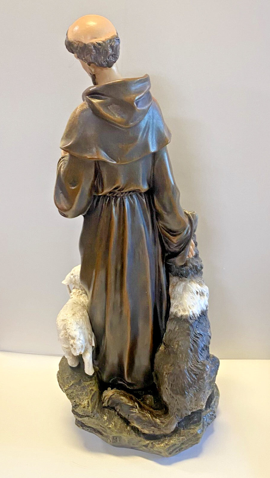 Saint Francis of Assisi  with wolf of Gubbio 9.75 " Statue, New #RM-48