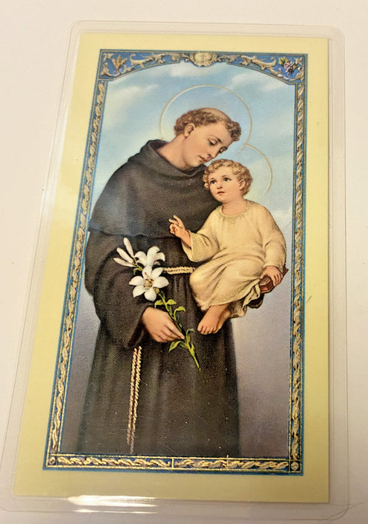 Saint Anthony "Unfailing Prayer" Laminated Prayer Card, New #PCL-45 - Journeys of Faith