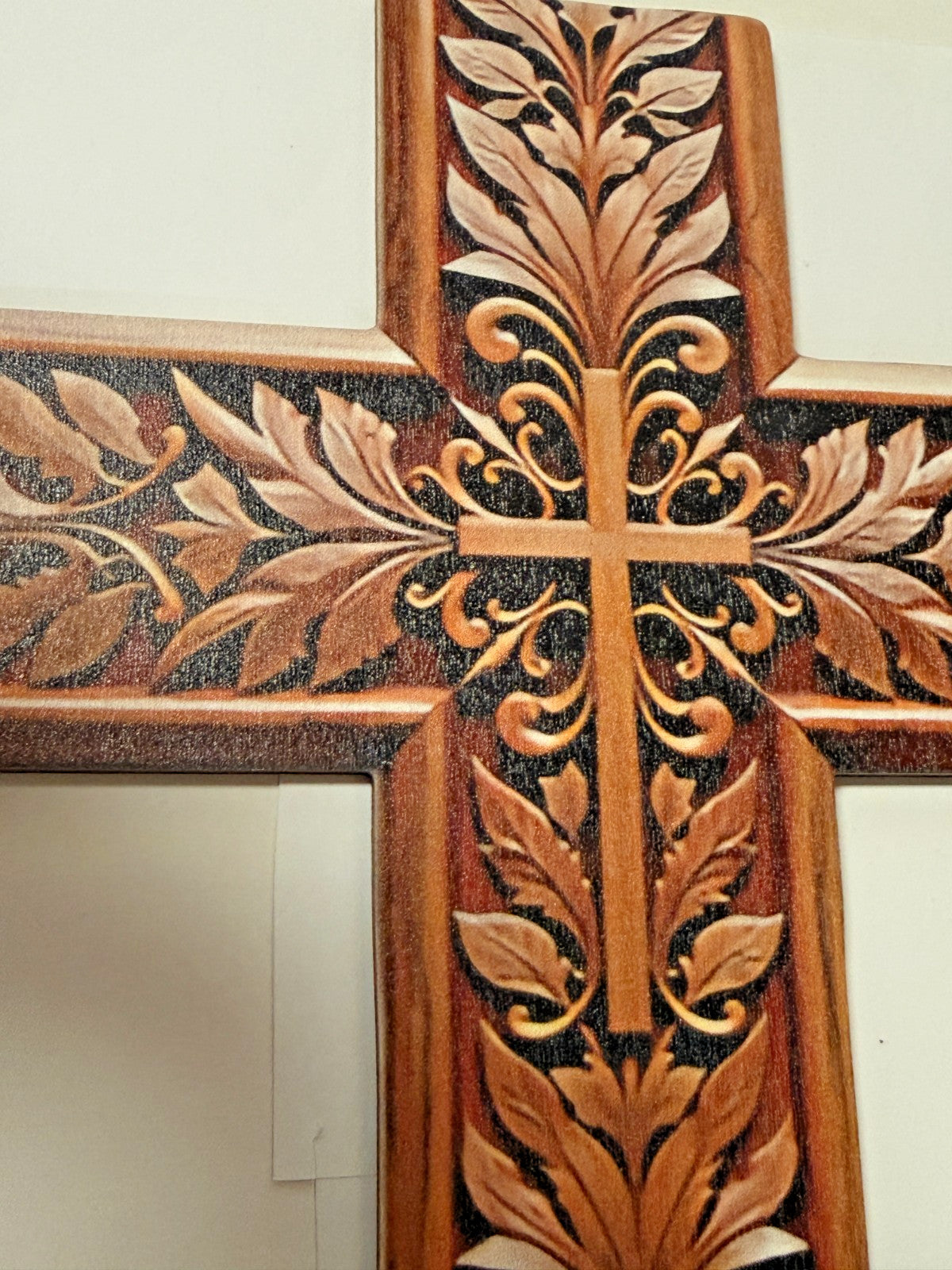 Layered  Wood Cross, 12"  New #Gftshp-205