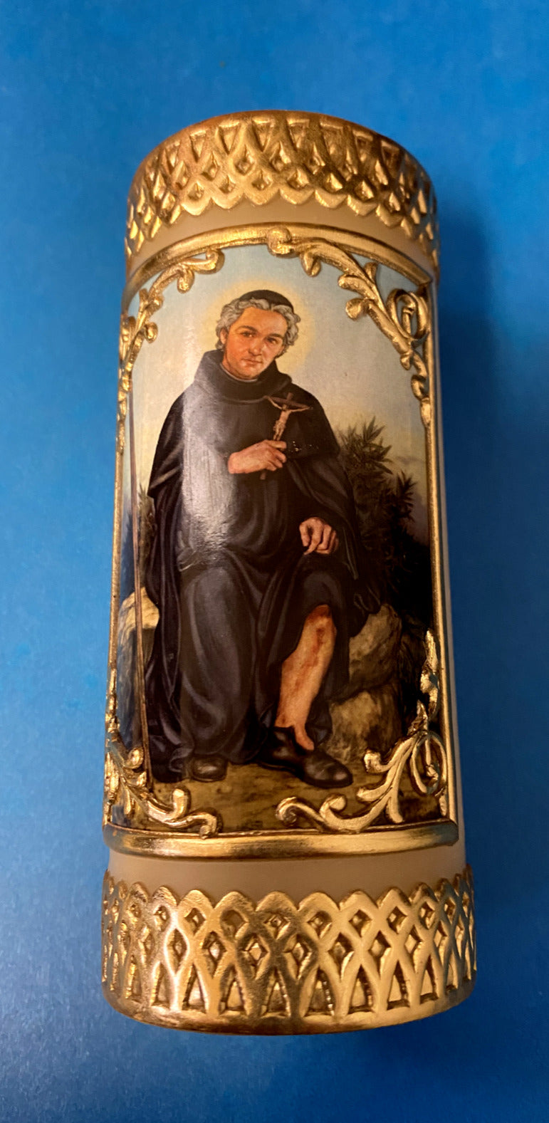 Small Devotional Candle with Image of Saint Peregrine, New #039 - Bob and Penny Lord