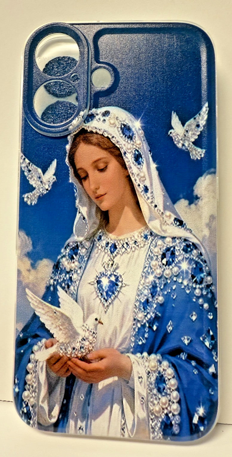Blessed Mother Blue Cell Phone Case for IPhone 16, New #Gftshp-122 - Journeys of Faith
