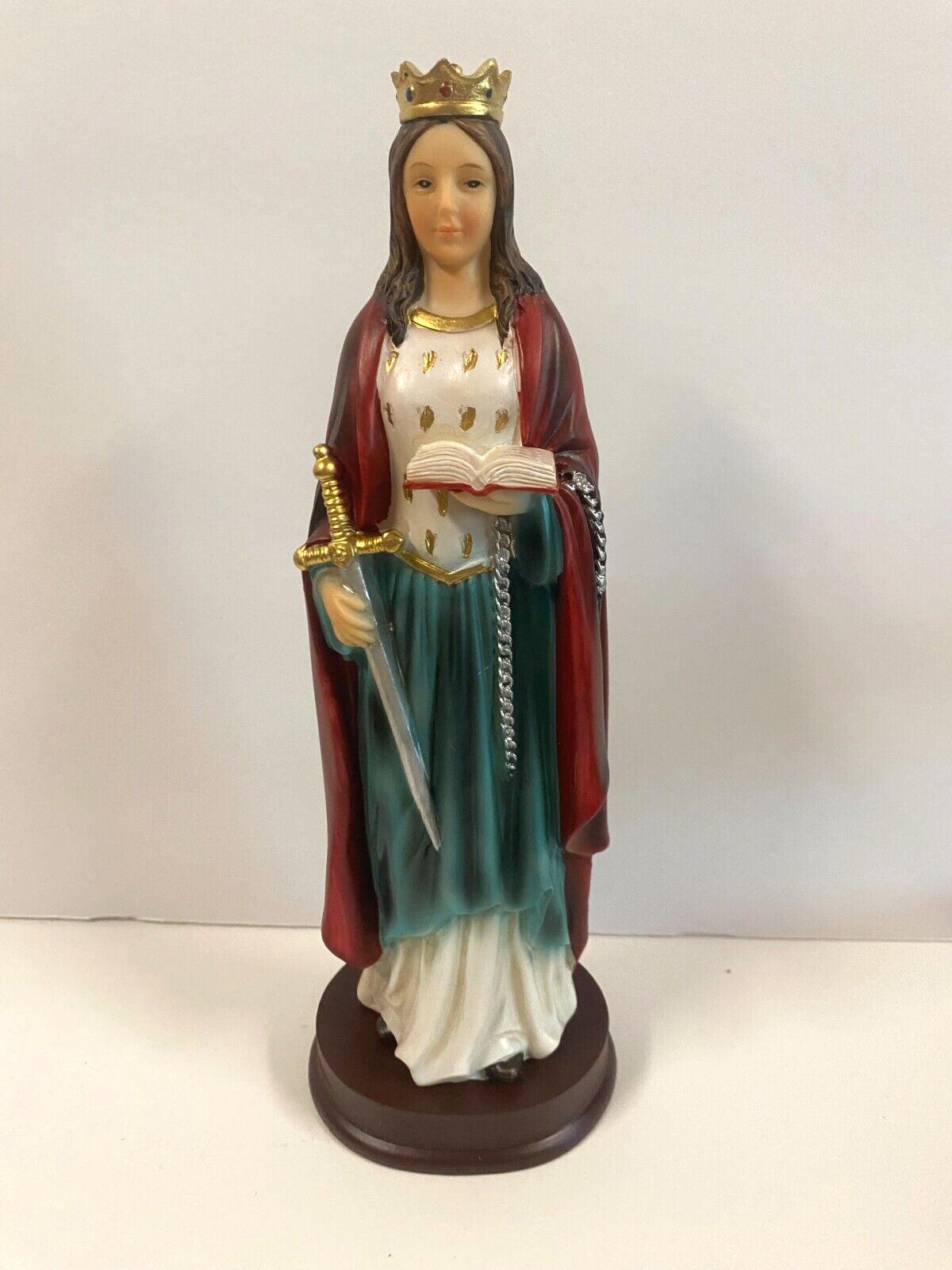 Saint Dymphna  8.50" Statue, New #AB-176