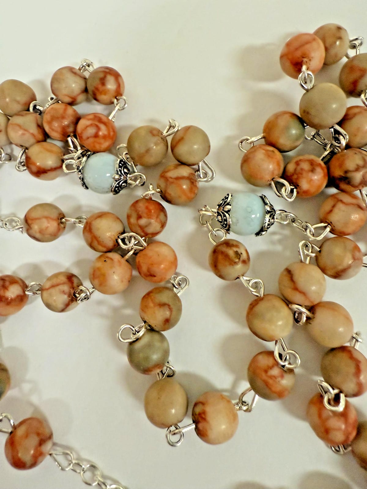 Orange Howlite Stone Beads Rosary, New #Gftshp-57 Journeys of Faith Collectibles:Religion & Spirituality:Christianity:Rosaries