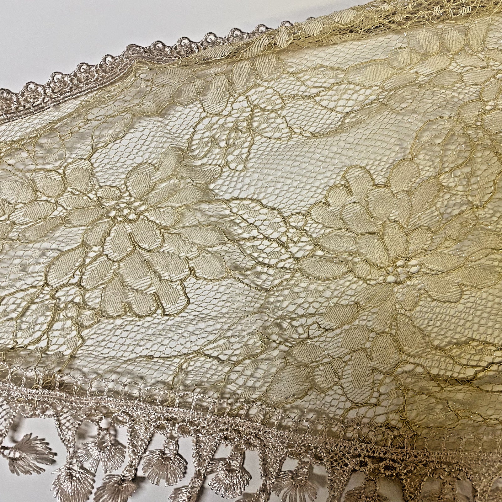 Women's Light  Khaki Lace Church Veil, New #AB-287-R2 - Journeys of Faith