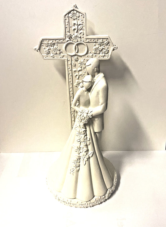 Avalon Gallery wedding figurine and cake topper set, 2-piece ceramic decor for wedding cakes, elegant home and garden wedding supply