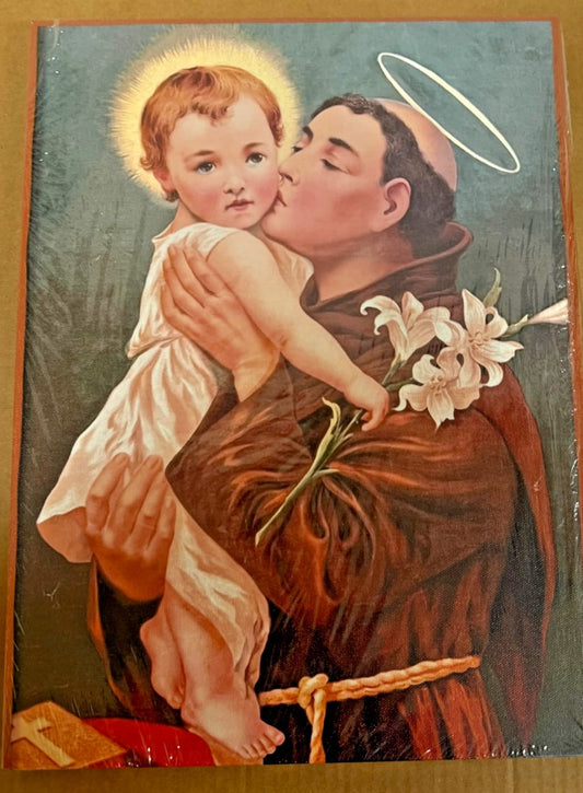 Saint Anthony of Padua Canvas  New #Gftshp-88 Journeys of Faith Collectibles:Religion & Spirituality:Christianity:Plates & Plaques