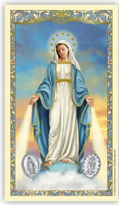 Our Lady of the Miraculous Medal Laminated Prayer Card, New #PCL-30 - Journeys of Faith