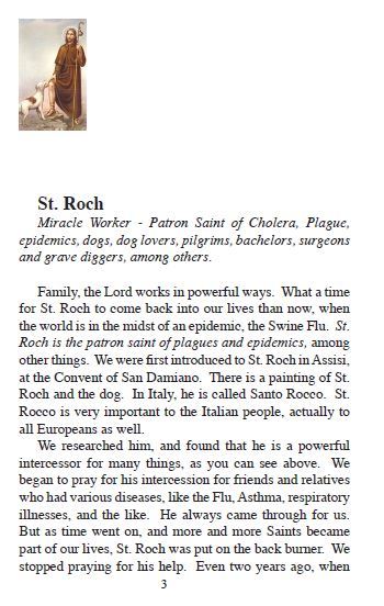 St Roch Pamphlet/Minibook,by Bob and Penny Lord - Journeys of Faith