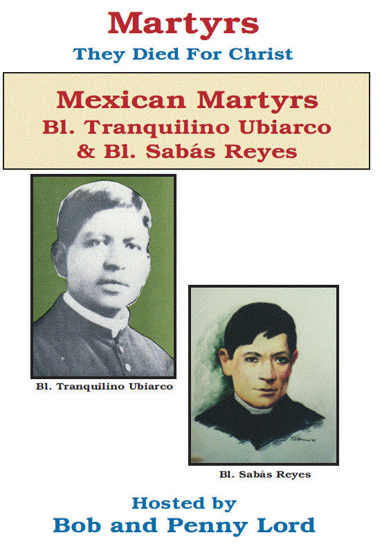 Bls. Ubiarco & Reyes- Mexican Martyrs DVD, by Bob and Penny Lord, New