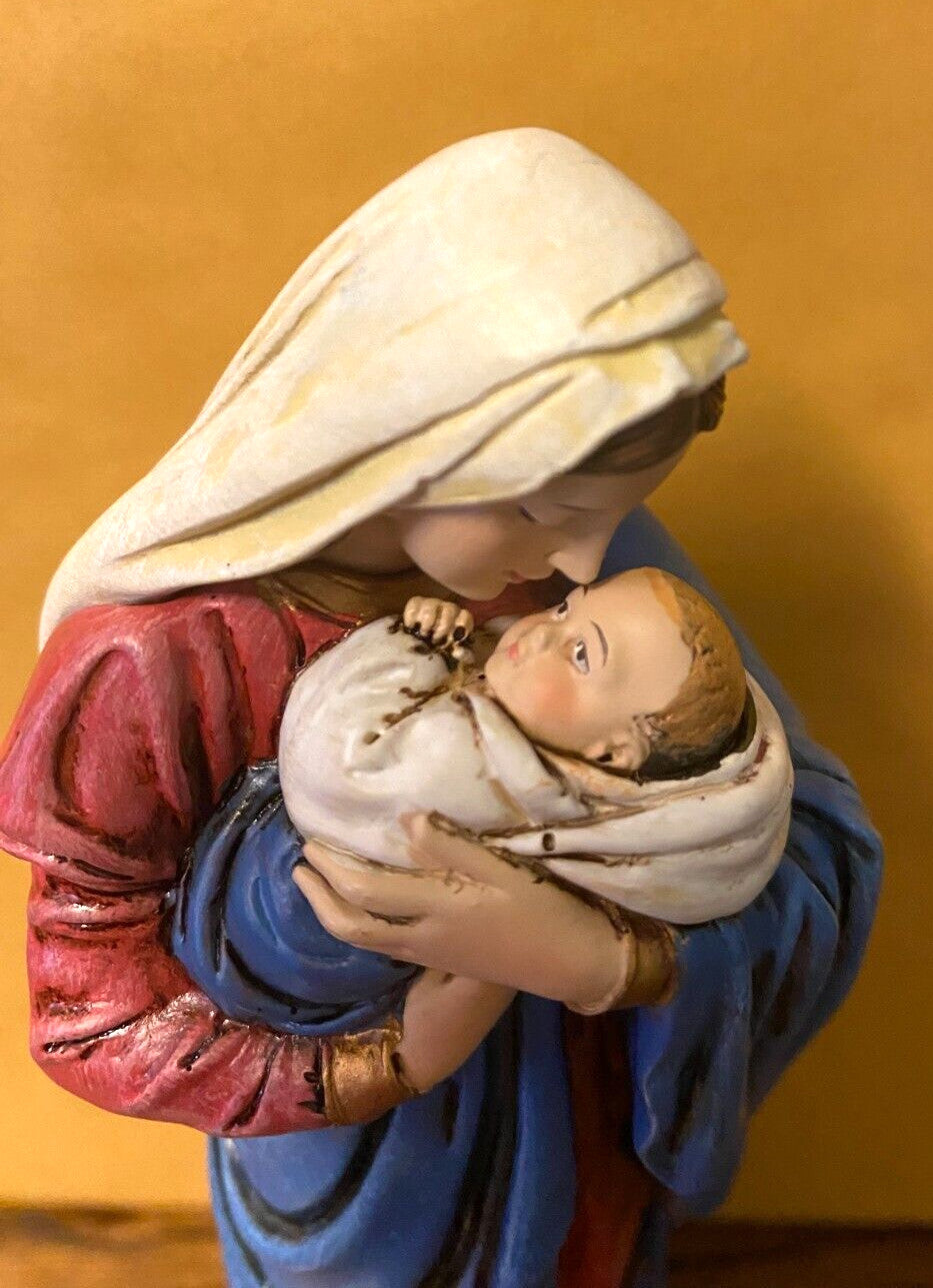 Mother's Kiss/ Blessed Mother & Child Jesus Statue  7 1/4"H  Statue, New - Journeys of Faith