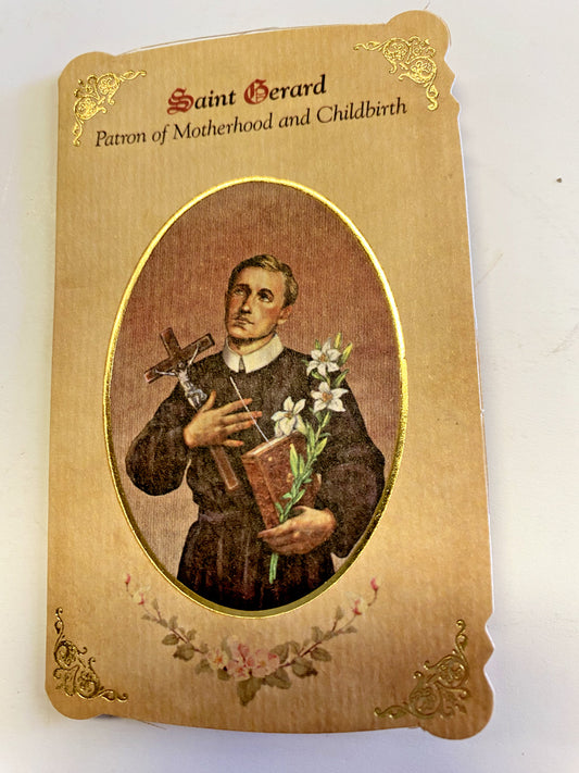 Saint Gerard Majella Patron Saint of Expectant Mothers Prayer + Medal, New - Bob and Penny Lord