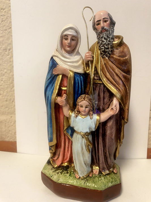Sts. Anne & Joaquim Hand Painted 8" Statue, New From Colombia #L020 - Journeys of Faith