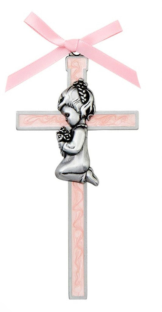 Girl's Pink Crib  Cross, New, #AB-161 - Journeys of Faith
