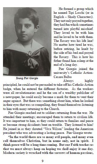 Blessed Pier Giorgio Frassati Pamphlet/Minibook, by Bob and Penny Lord, New - Journeys of Faith