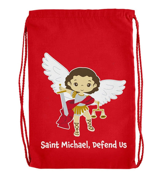 Saint Michael the Archangel Drawstring Backpack , New #AB-323-R2 Journeys of Faith Collectibles:Religion & Spirituality:Christianity:Holy Cards