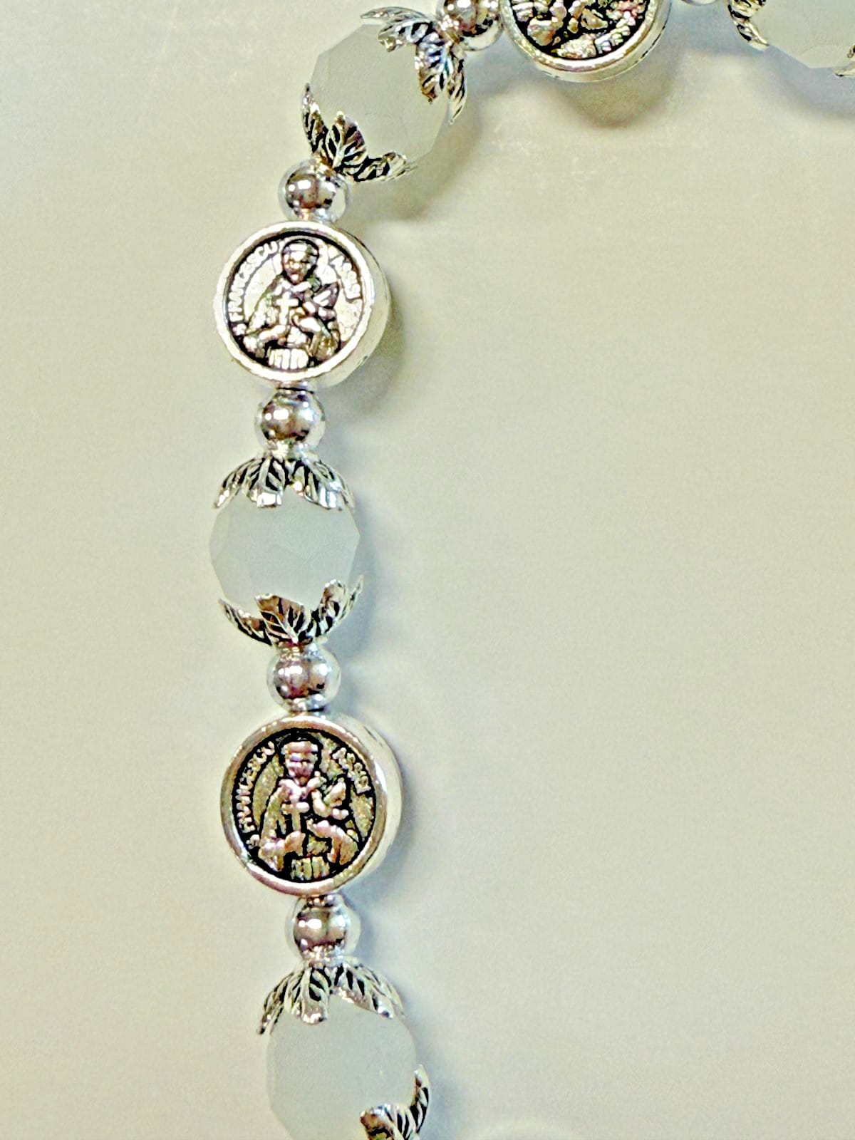 Saint Francis  & St Clare of Assisi Crystal Medal Bracelet, New #AB-274-R2 Journeys of Faith Collectibles:Religion & Spirituality:Christianity:Jewelry