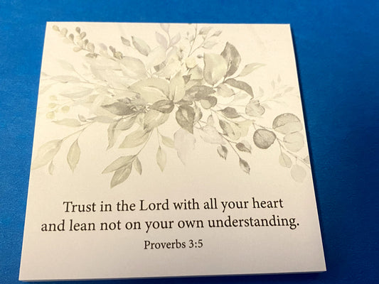"Trust in the Lord" sticky 2 pk note pads, New #AB-040 - Journeys of Faith