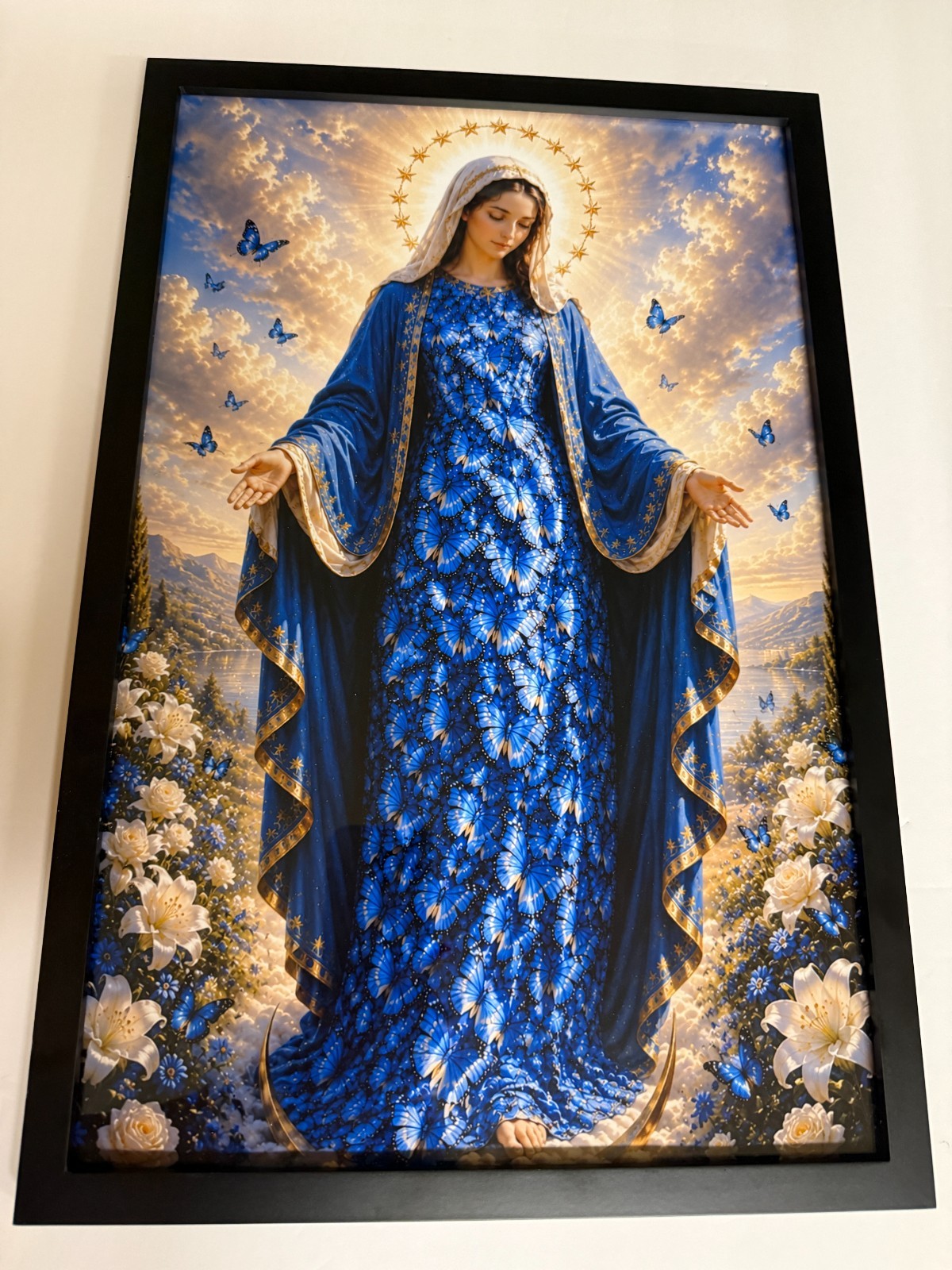 Madonna of the Butterflies Framed Print, 18" x 12", New #Gftshp-198