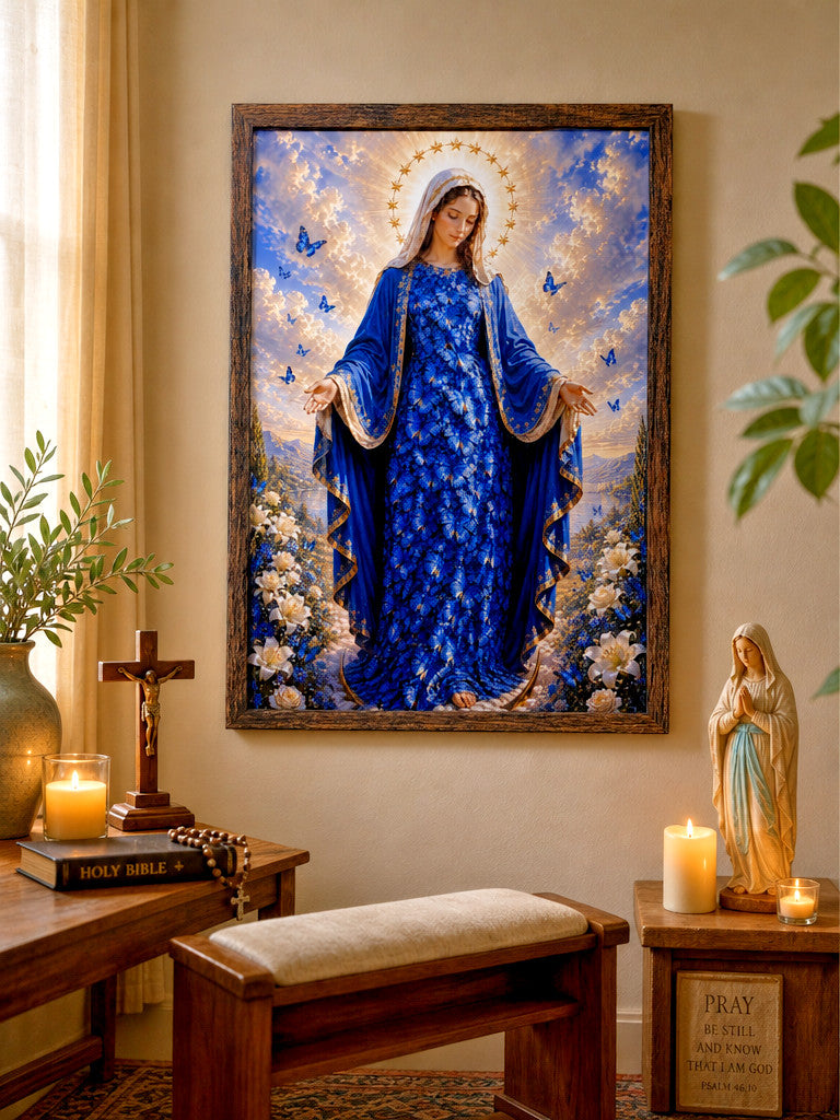 Our Lady of the Butterflies Marian Art Print 11 x 17", New #Gftshp-264