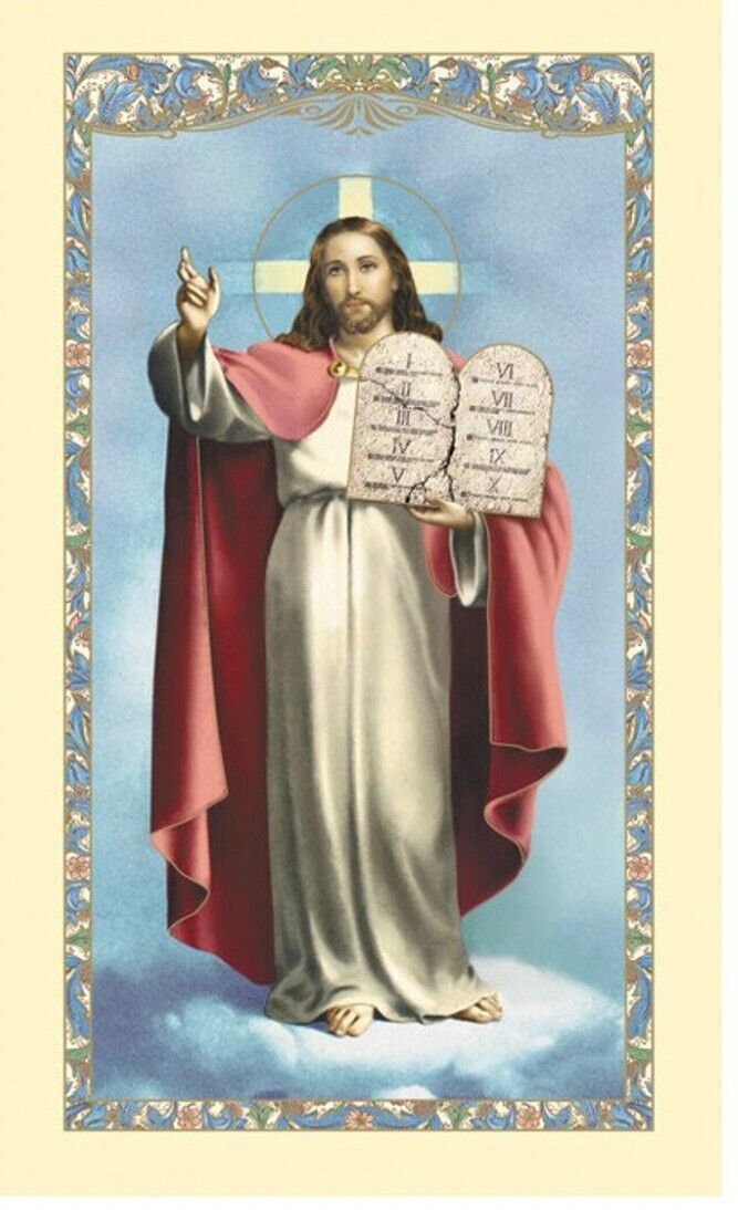 "The Beatitudes" Laminated Card with image of Jesus, New #PCL-55