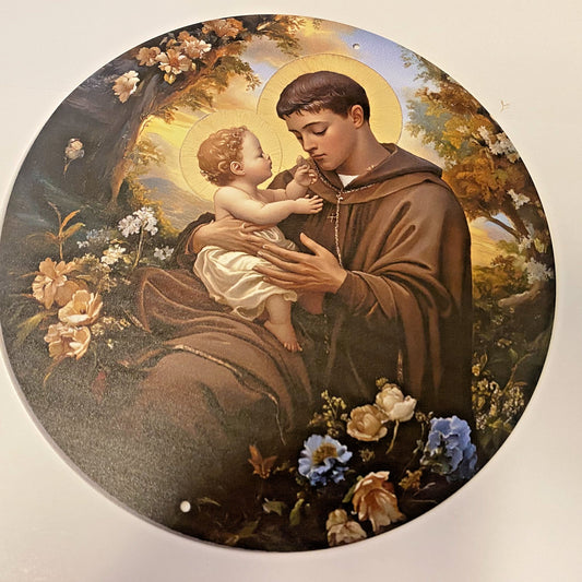 Saint Anthony Image Aluminum 8" Image, New #ALM-09-R2 - Journeys of Faith