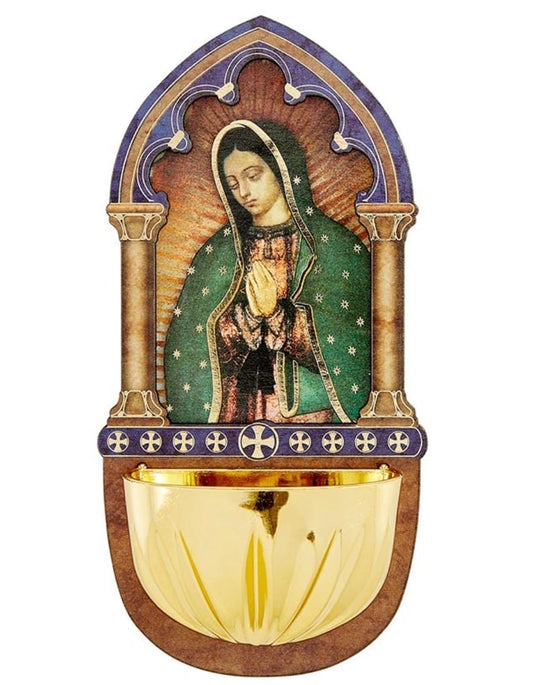 Our Lady of Guadalupe Laser Wood Holy Water  5" Font, New #Gftshp-193 Journeys of Faith Collectibles:Religion & Spirituality:Christianity:Holy Water Fonts