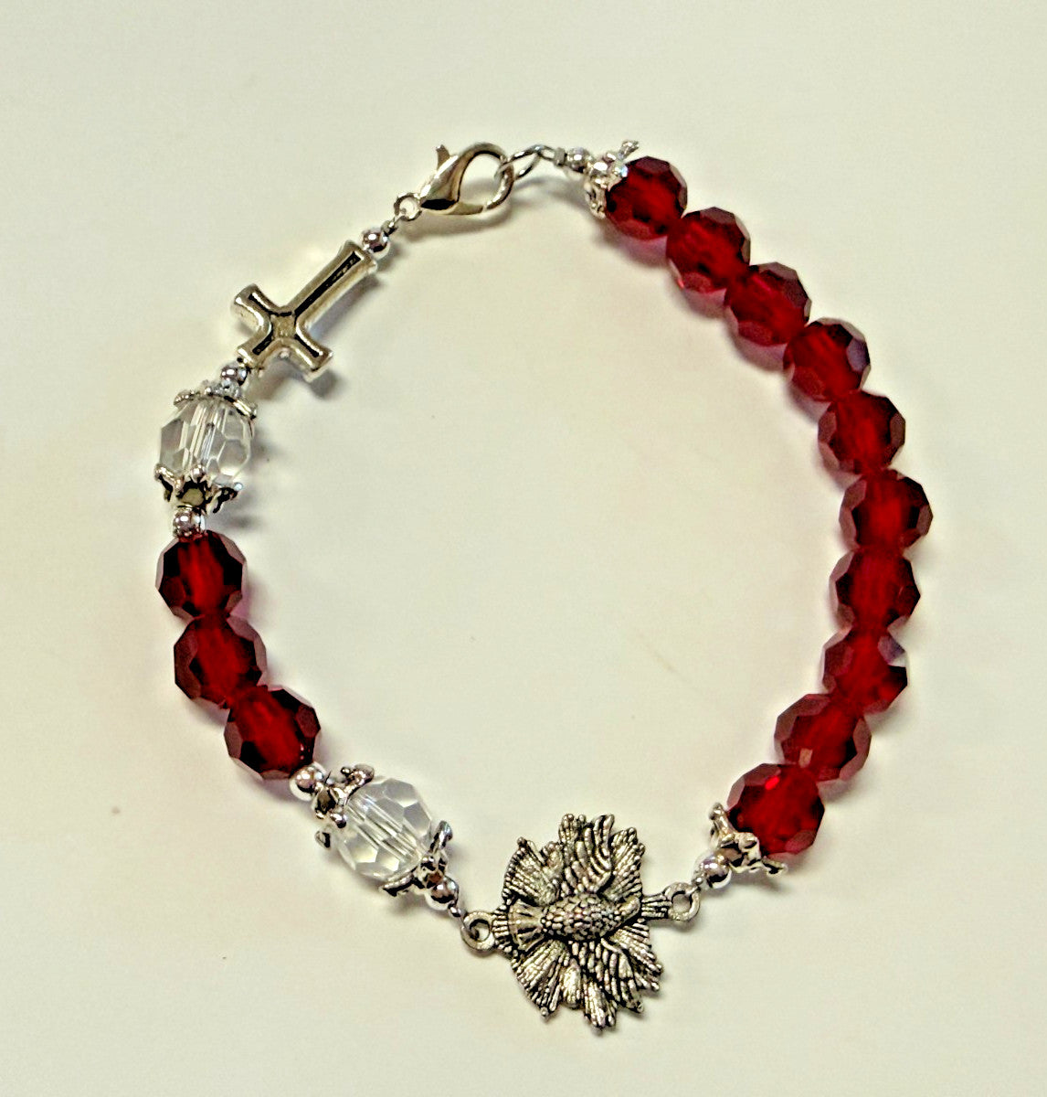 Confirmation Red Glass 7" Bracelet, New #Gftshp-146 - Journeys of Faith