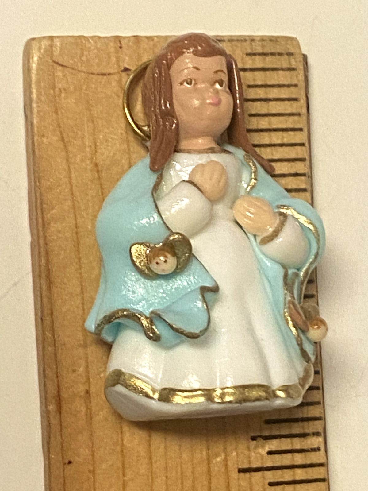 Immaculate Heart of Mary Miniature Statue 1.50", New from Colombia #L044 Free Shipping