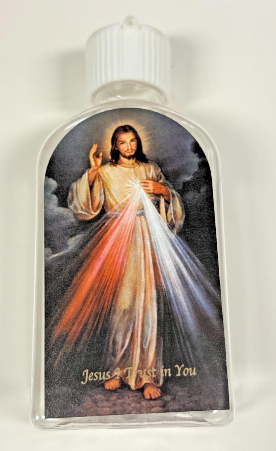 Divine Mercy Holy Water Bottle With Flip Top- Screw On Cap, New #AB-371-R2 Journeys of Faith Collectibles:Religion & Spirituality:Christianity:Holy Water Fonts