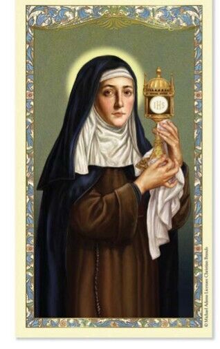 Saint Clare of Assisi Laminated Prayer Card , New  #PCL-28