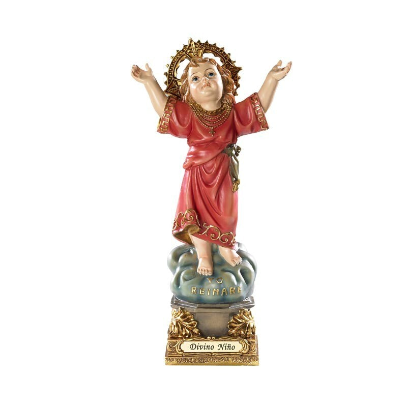 8-inch Divino Nino statue in a serene pose, suitable for home décor and garden sculptures, unbranded figurine.