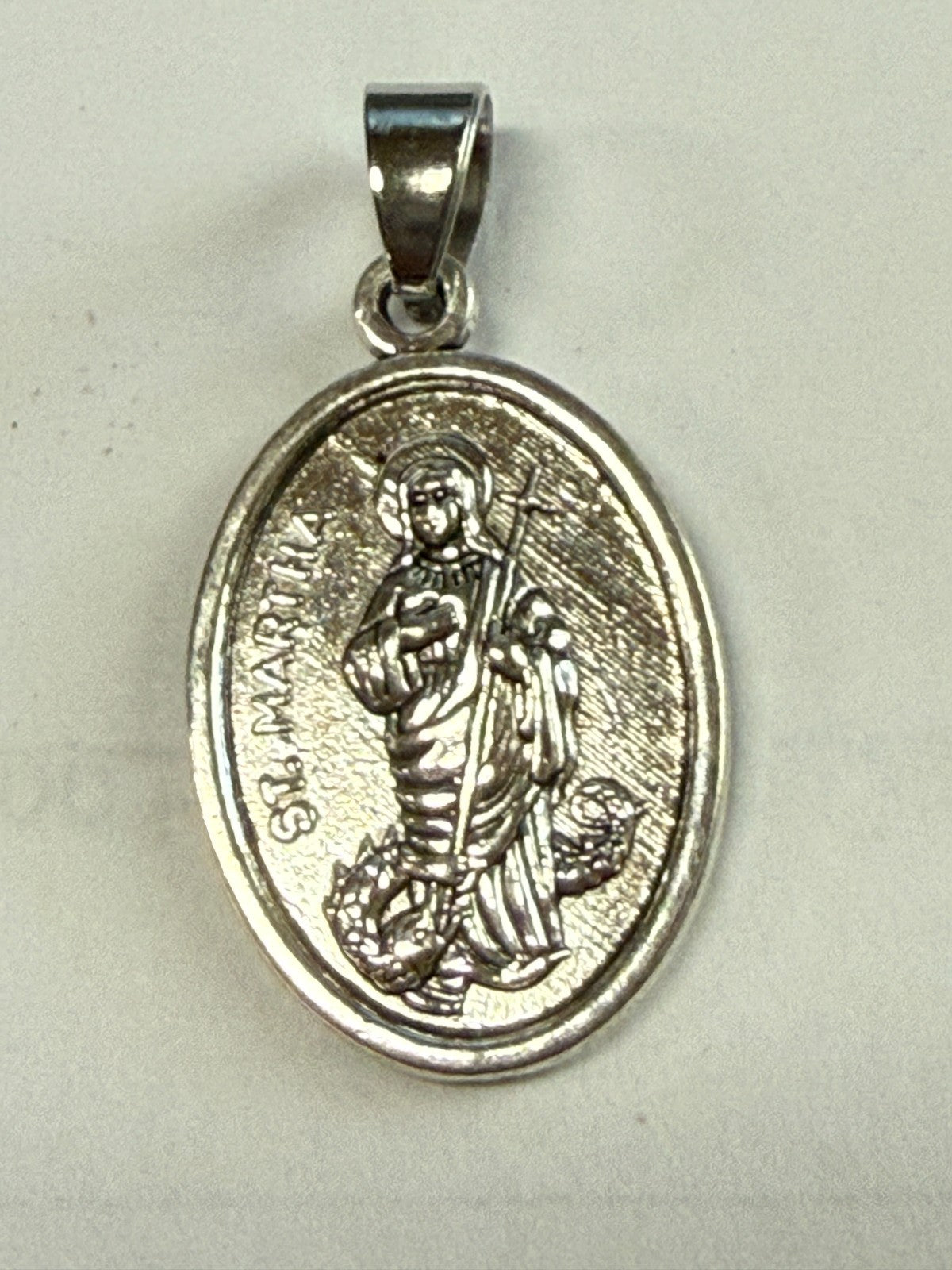 Saint Martha Silvertone Oval Medal, New #MD-075 - Journeys of Faith