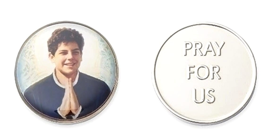 Blessed Carlo Acutis, (Apostle of the Eucharist ) Pocket Token, New #PC-115 Bob and Penny Lord Journeys of Faith Collectibles:Religion & Spirituality:Christianity:Medals