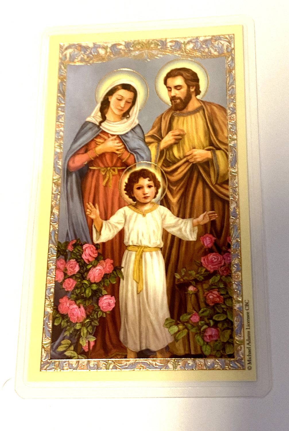 Saint Joseph Laminated "Prayer for Purity" Card, New #PCL-10